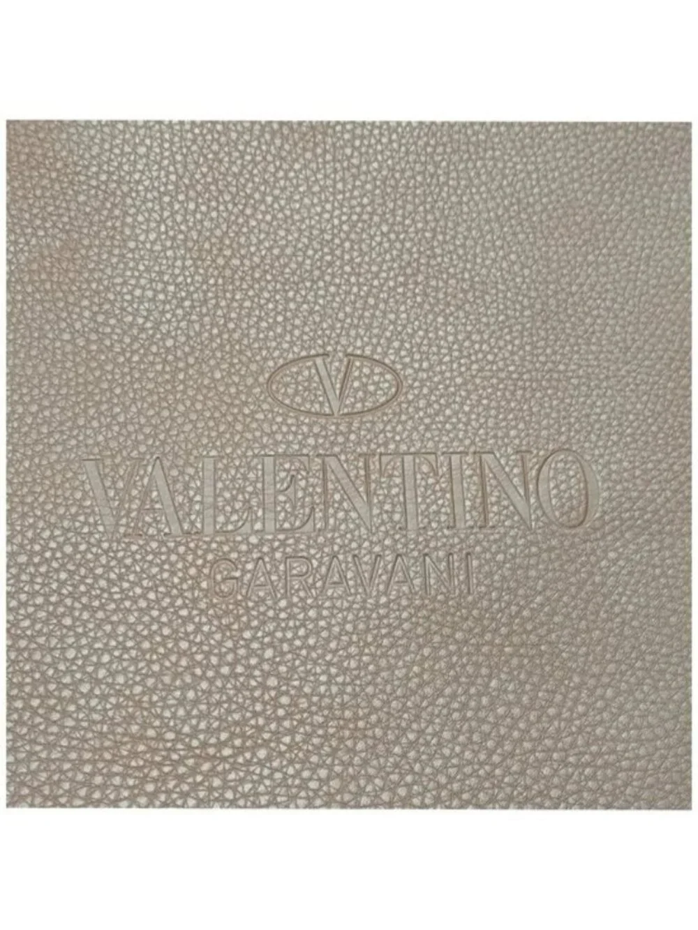 Authentic Valentino Garavani Brown Leather Shopper Tote Bag